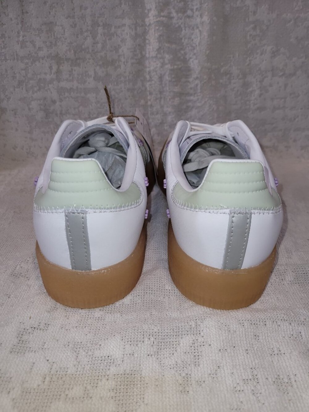 Adidas Sambae Samba Floral Off White Comfy Casual Shoes JS3953 Women's Size 7 - Picture 15 of 16